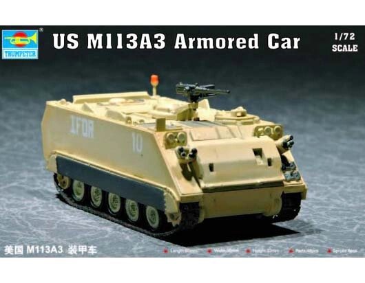 US M11 3A3 Armored Car. Збірна модель американської бронемашини у масштабі 1/72. TRUMPETER 07240 від компанії Хоббінет - збірні моделі - фото 1