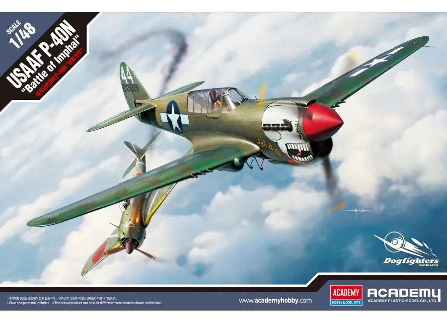 USAAF P-40N "Battle of Imphal". Збірна модель літака у масштабі 1/48. ACADEMY 12341 від компанії Хоббінет - збірні моделі - фото 1