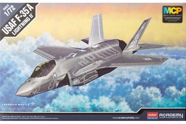 USAF F-35a Lightning II. Модель літака у масштабі 1/72. ACADEMY 12507 від компанії Хоббінет - збірні моделі - фото 1