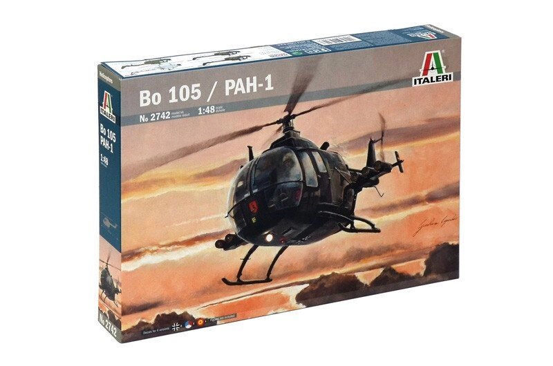 Вертоліт BO 105 / PAH.1. Збірна модель. 1/48 ITALERI 2742 від компанії Хоббінет - збірні моделі - фото 1