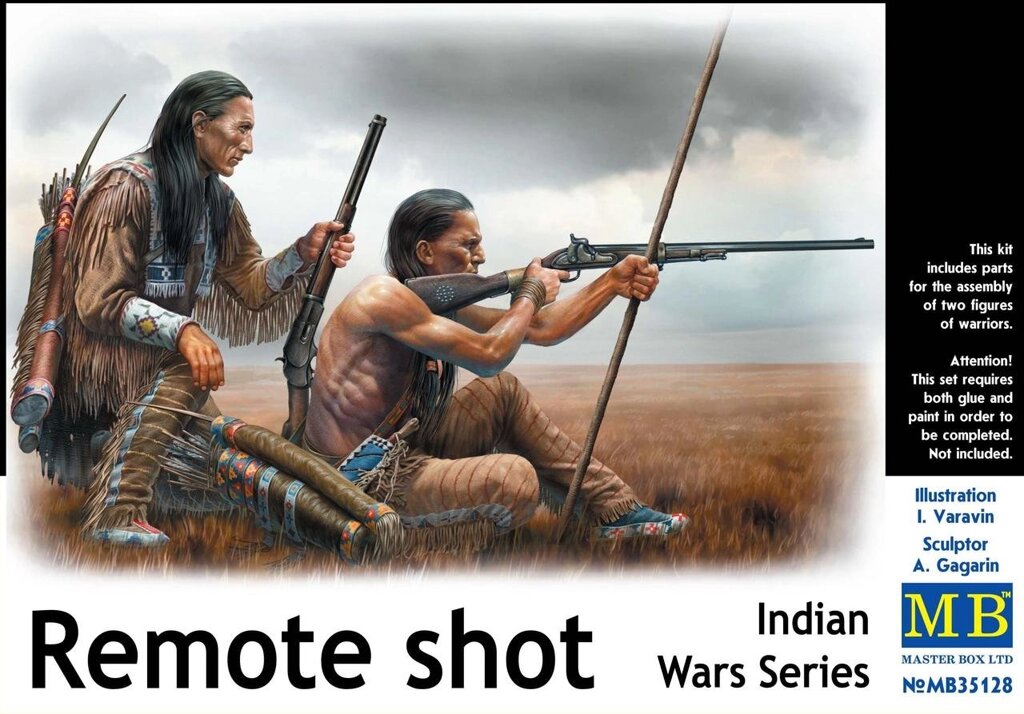 "Віддалений постріл", індіанська військова серія. 1/35 MASTER BOX 35128 від компанії Хоббінет - збірні моделі - фото 1