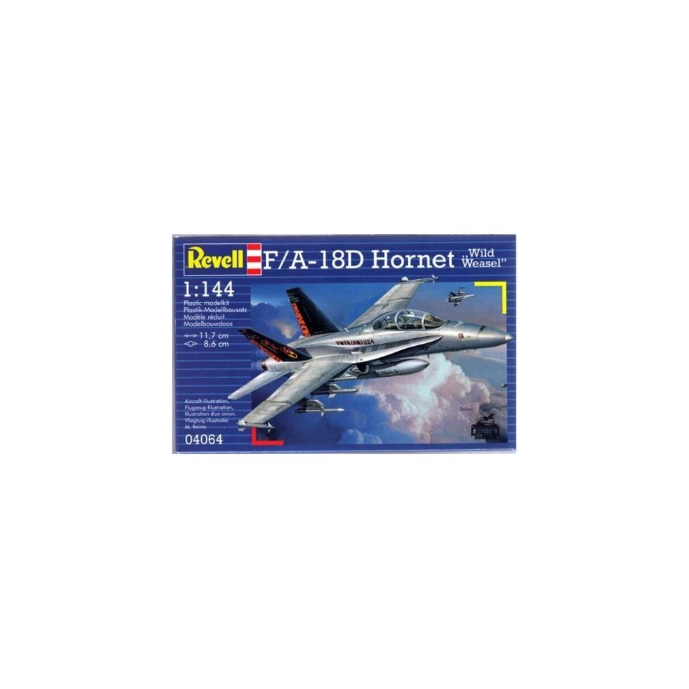 Винищувач (1987р., США) F / A-18D Wild Weasel. 1/144 REVELL 04064 від компанії Хоббінет - збірні моделі - фото 1