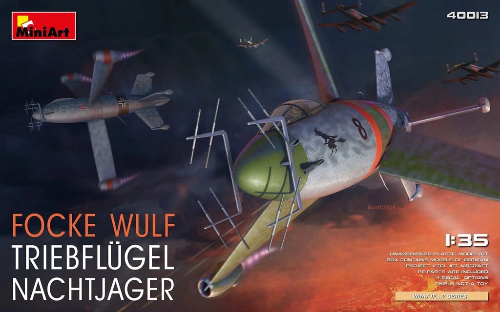 Винищувач Focke Wulf Triebflugel Nachtjager.1 / 35 MINIART 40013 від компанії Хоббінет - збірні моделі - фото 1