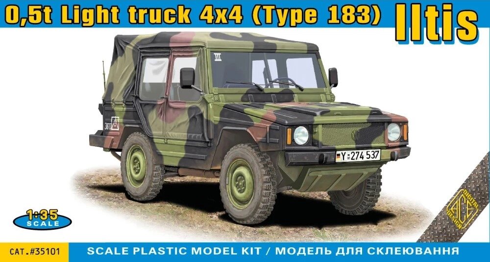 Volkswagen Typ 183 ILTIS. Збірна модель у масштабі 1/35. ACE 35101 від компанії Хоббінет - збірні моделі - фото 1