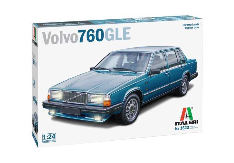 Volvo 760 GLE. Збірна пластикова модель легкового автомобіля в масштабі 1/24. ITALERI 3623 від компанії Хоббінет - збірні моделі - фото 1