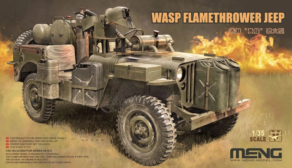 WASP Flamethrower Jeep. Збірна модель в масштабі 1/35. MENG MODEL VS-012 від компанії Хоббінет - збірні моделі - фото 1