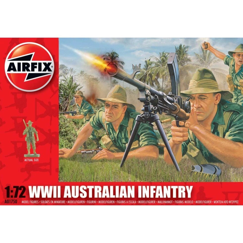 WWII AUSTRALIAN INFANTRY. 1/72 AIRFIX 01750 від компанії Хоббінет - збірні моделі - фото 1
