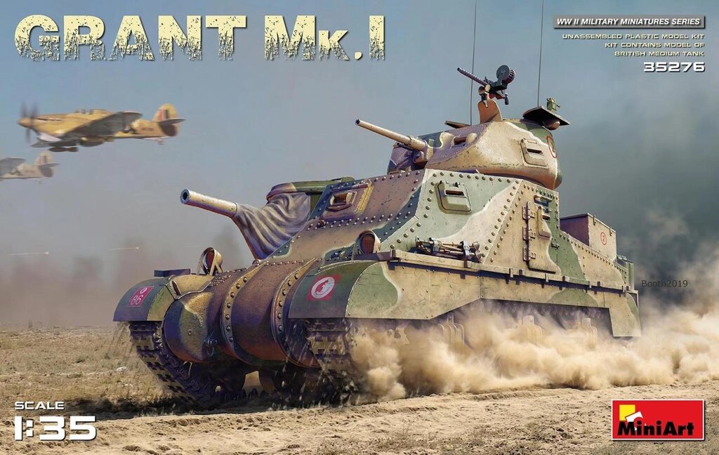 Збірна модель американського танка GRANT Mk. I. 1/35 MINIART 35276 від компанії Хоббінет - збірні моделі - фото 1