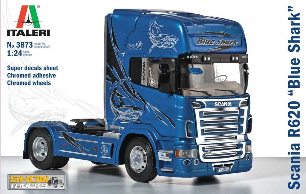 Збірна модель автомобіля Scania R620 "Blue Shark". 1/24 ITALERI 3873 від компанії Хоббінет - збірні моделі - фото 1