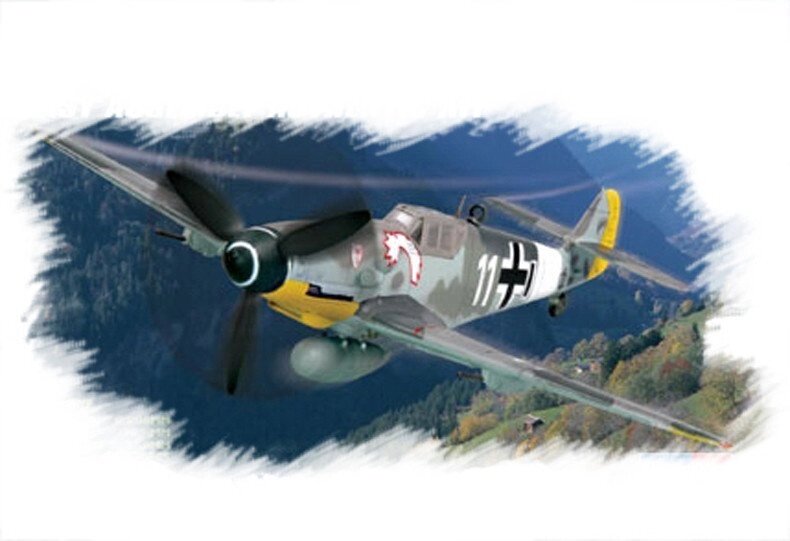 Збірна модель. Bf109G-6 (early). 1/72 HOBBY BOSS 80225 від компанії Хоббінет - збірні моделі - фото 1