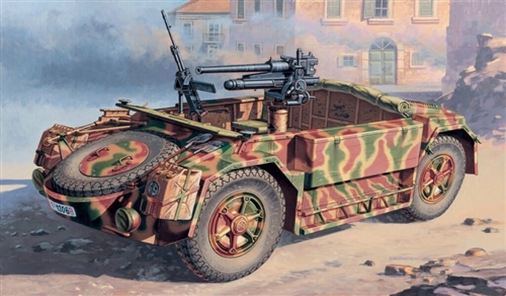 Збірна модель бойової машини ABM 42 з протитанковим знаряддям 47/32 AT в масштабі 1/35. ITALERI 7053 від компанії Хоббінет - збірні моделі - фото 1