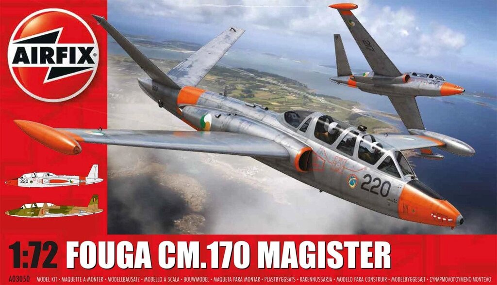 Збірна модель літака FOUGA CM.170 MAGISTER. 1/72 AIRFIX 03050 від компанії Хоббінет - збірні моделі - фото 1