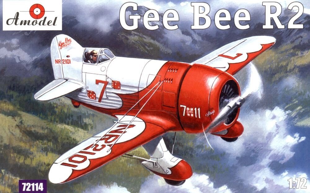 Збірна модель літака Gee Bee Super Sportster R2 Aircraft. 1/72 AMODEL 72114 від компанії Хоббінет - збірні моделі - фото 1