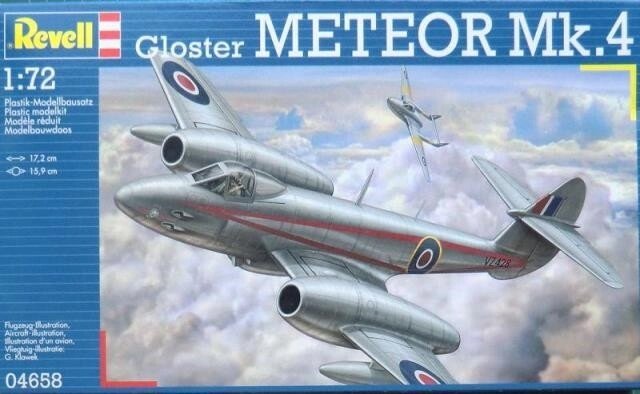 Збірна модель літака GLOSTER METEOR MK. 1/72 REVELL 04658 від компанії Хоббінет - збірні моделі - фото 1