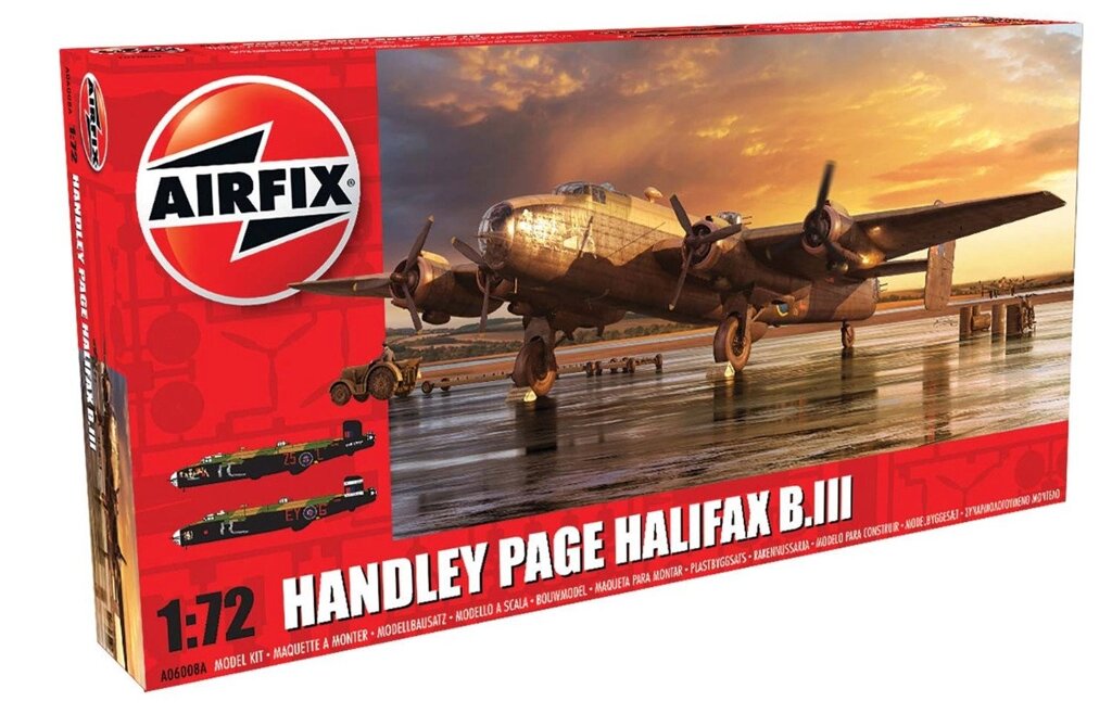 Збірна модель літака HANDLEY PAGE HALIFAX B.III. 1/72 AIRFIX 06008 від компанії Хоббінет - збірні моделі - фото 1