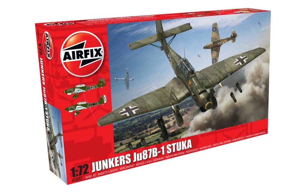 Збірна модель літака Junkers Ju87 B-1 Stuka. 1/72 AIRFIX 03087 від компанії Хоббінет - збірні моделі - фото 1