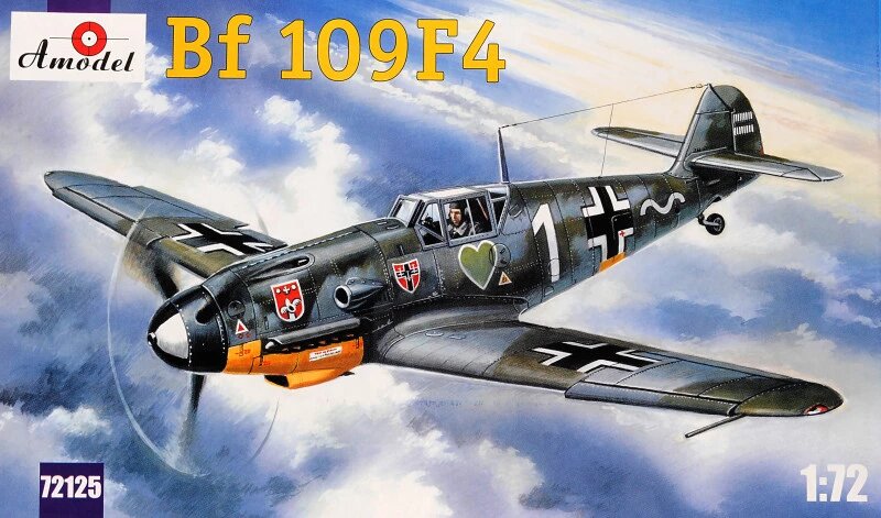 Збірна модель літака Мессершмітт Bf-109F4.1 / 72 AMODEL 72125 від компанії Хоббінет - збірні моделі - фото 1