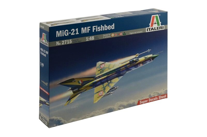 Збірна модель літака МІГ-21 МФ. 1/48 ITALERI 2715 від компанії Хоббінет - збірні моделі - фото 1