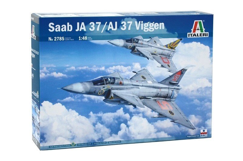 Збірна модель літака SAAB JA 37 / AJ 37 VIGGEN. 1/48 ITALERI 2785 від компанії Хоббінет - збірні моделі - фото 1