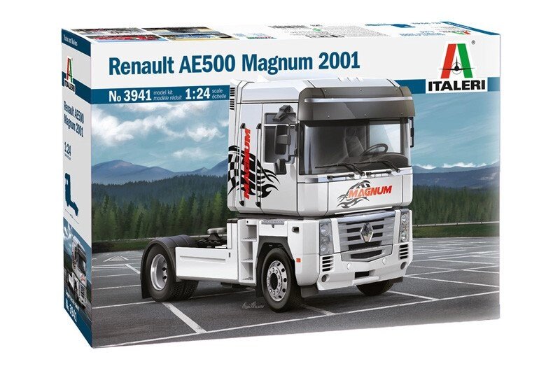 Збірна модель магістрального тягача RENAULT AE500 MAGNUM - 2001. 1/24 ITALERI 3941 від компанії Хоббінет - збірні моделі - фото 1