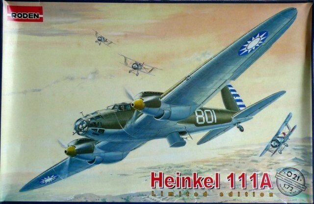 Збірна модель німецького літака Heinkel He-111A. 1/72 RODEN 021 від компанії Хоббінет - збірні моделі - фото 1