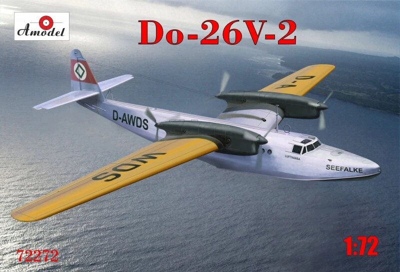 Збірна модель німецького морського розвідника Dornier Do-26V-2. 1/72 AMODEL 72272 від компанії Хоббінет - збірні моделі - фото 1