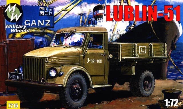 Збірна модель польського вантажівки LUBLIN - 51. 1/72 MILITARY WHEELS 7216 від компанії Хоббінет - збірні моделі - фото 1