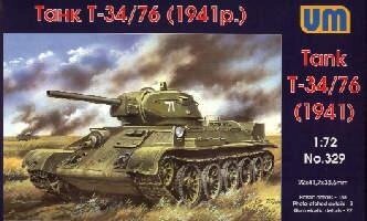 Збірна модель радянського танка Т-34/76 в масштабі 1/72. UM329 від компанії Хоббінет - збірні моделі - фото 1