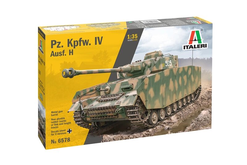 Збірна модель танка Pz. Kpfw. IV Ausf H. 1/35 ITALERI 6578 від компанії Хоббінет - збірні моделі - фото 1