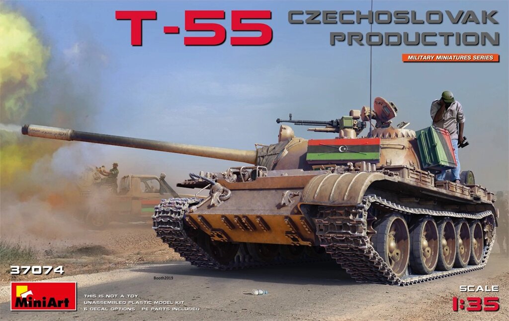 Збірна модель танка Т-55 чехословацького виробництва. 1/35 MINIART 37074 від компанії Хоббінет - збірні моделі - фото 1