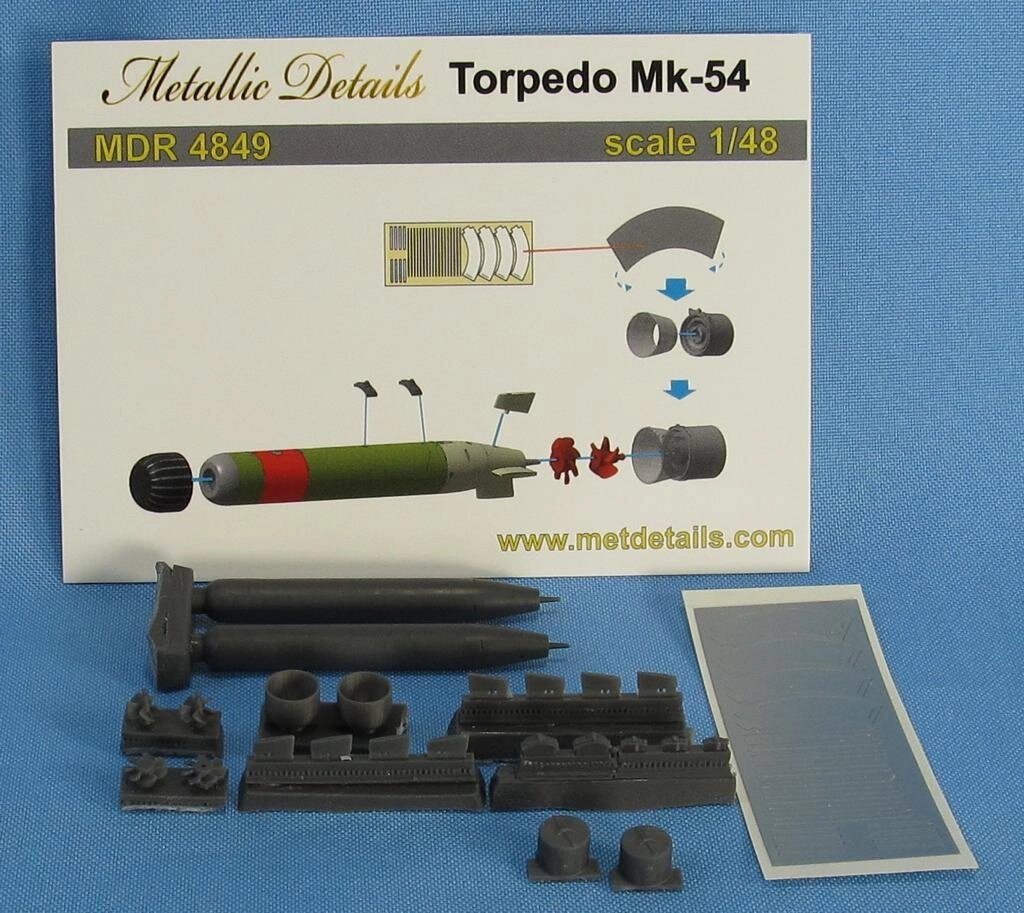 Збірна модель. Торпеда Mk-54. 1/48 METALLIC DETAILS MDR4849 від компанії Хоббінет - збірні моделі - фото 1