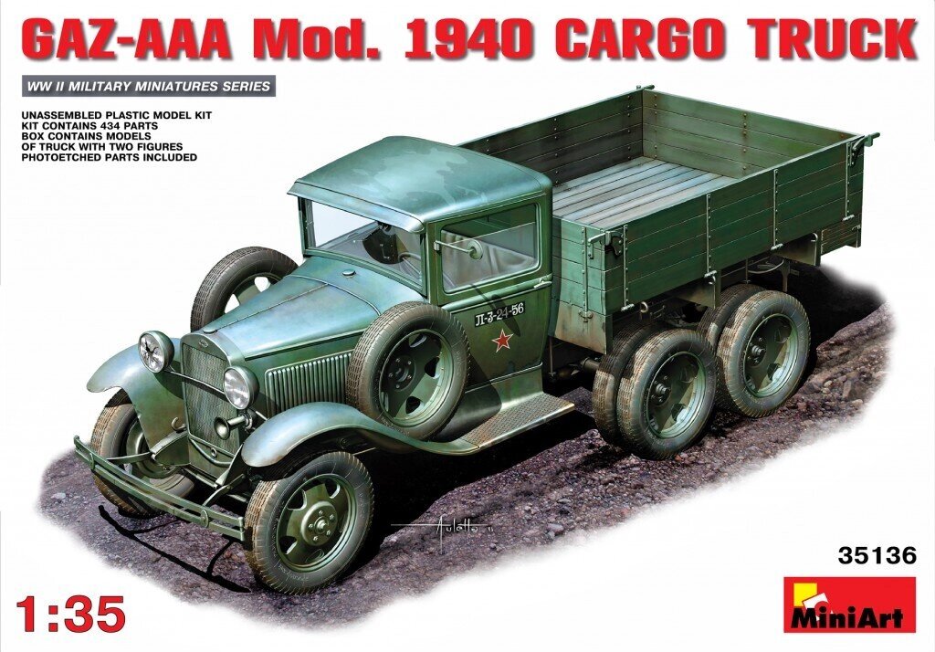 Збірна модель вантажного автомобіля ГАЗ-ААА 1940. 1/35 MINIART 35136 від компанії Хоббінет - збірні моделі - фото 1