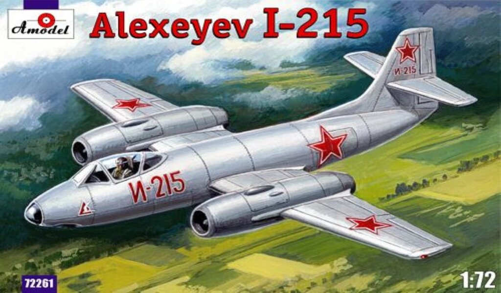Збірна модель винищувач-перехоплювач І-215 / Alexeyev I-215. 1/72 AMODEL 72261 від компанії Хоббінет - збірні моделі - фото 1