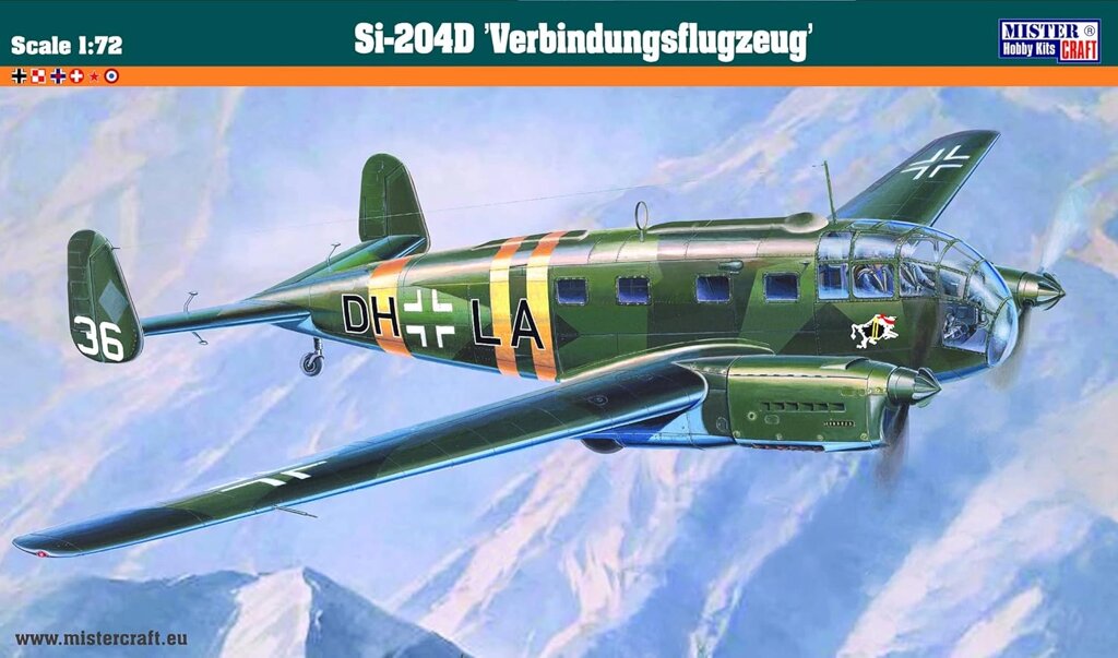 Збірна модель військового літака Si-204D Verbindungsflugzeug. 1/72 MISTER CRAFT F-14 (БЕЗ КОРОБКИ) від компанії Хоббінет - збірні моделі - фото 1