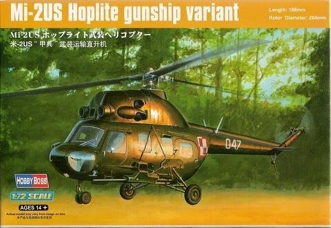 Збірна пластикова модель вертольота Мі-2 УС. 1/72 HOBBY BOSS 87242 від компанії Хоббінет - збірні моделі - фото 1