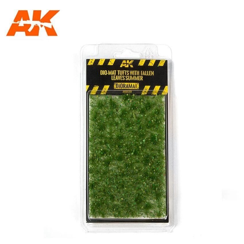 Зелена трава з опалим зелені листям. Рослинність для діорам. AK-INTERACTIVE AK-8139 від компанії Хоббінет - збірні моделі - фото 1