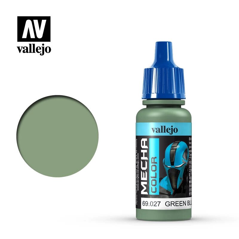 Зелено-блакитна. Атласна акрилова фарба для моделей 17 мл. VALLEJO Mecha Color 69027 від компанії Хоббінет - збірні моделі - фото 1