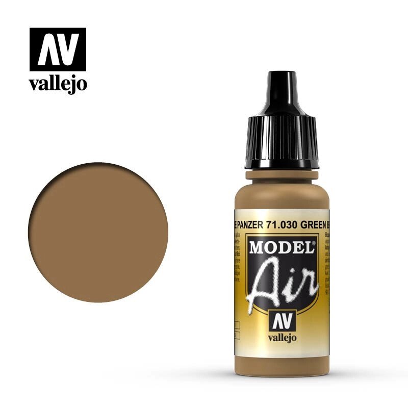 Зелено-коричнева фарба для моделізму, 17мол. VALLEJO MODEL AIR 71030 від компанії Хоббінет - збірні моделі - фото 1