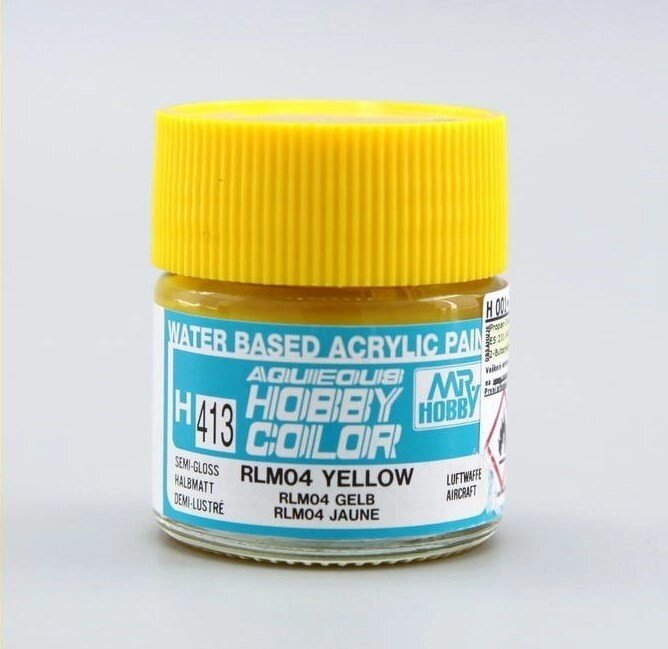 Жовтий напівглянцевий. 10 мл. MR. HOBBY H413 від компанії Хоббінет - збірні моделі - фото 1