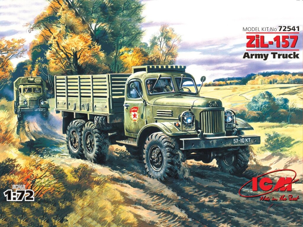 ЗіЛ-157. Збірна модель вантажного автомобіля. 1/72 ICM 72541 від компанії Хоббінет - збірні моделі - фото 1