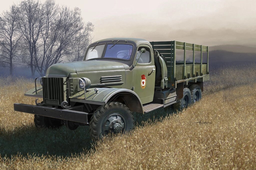 ЗІС-151. Збірна модель радянського вантажного автомобіля в масштабі 1/35. HOBBY BOSS 83845 від компанії Хоббінет - збірні моделі - фото 1