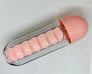 Пляшка для води з пігулкою Pill Bottle Pink