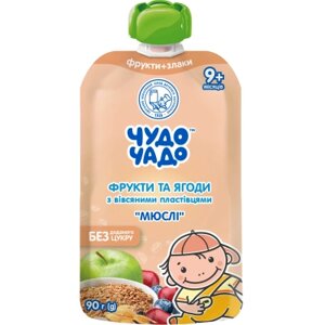 Дитяче пюре Чудо-Чадо Мюслі фруктово-ягідне 9м+ 90 г (4820016254282)