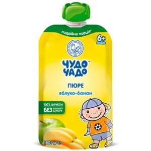 Дитяче пюре Чудо-Чадо Яблоко Банан 180 г (4820016254633)