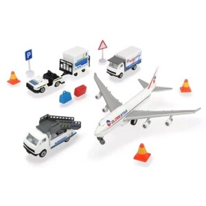 Ігровий набір Dickie Toys Аеропорт, 3 машинки,1 літак, 13 аксесуарів (3743001)