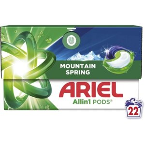 Капсули для прання Ariel Pods All-in-1 Гірське джерело 22 шт. (8700216765466)
