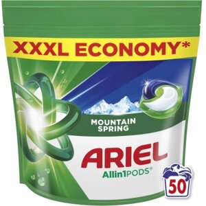 Капсули для прання Ariel Pods All-in-1 Гірське джерело 50 шт. (8700216764360)