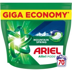 Капсули для прання Ariel Pods All-in-1 Гірське джерело 70 шт. (8700216764193)