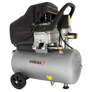 Компресор Sigma одноциліндровий 1.8кВт 230л/хв 8бар 24л (2 крана) (7043131)