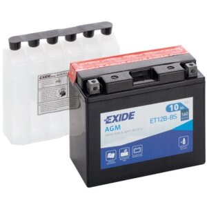 Акумулятор автомобільний EXIDE AGM 10Ah (+/-) (160EN) (ET12B-BS)